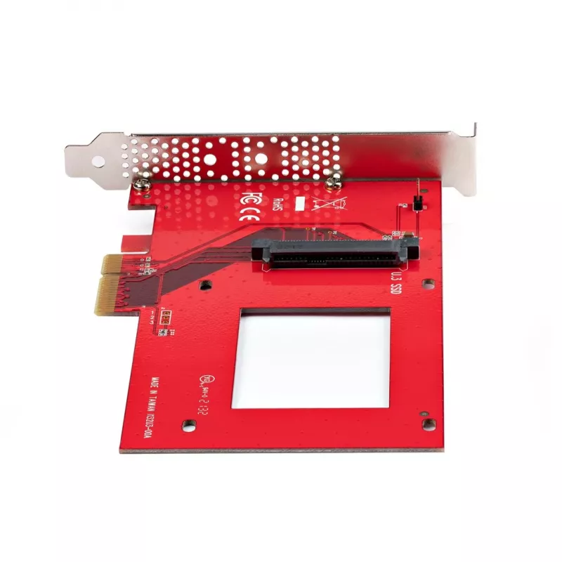 StarTech.com U.3-zu-PCIe-Adapterkarte, PCIe 4.0 x4-Adapter für 2,5-Zoll-U.3-NVMe-SSDs, SFF-TA-1001 PCI Express-Einsteckkarte für Desktops/Server, TAA-konform – betriebssystemunabhängig