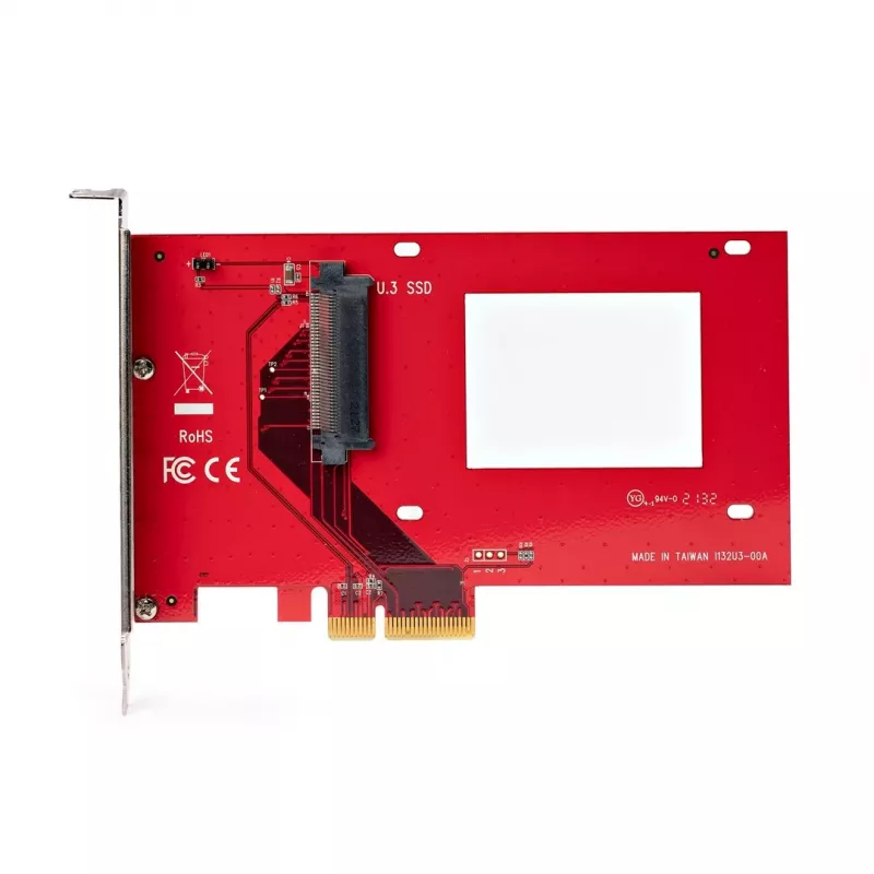 StarTech.com U.3-zu-PCIe-Adapterkarte, PCIe 4.0 x4-Adapter für 2,5-Zoll-U.3-NVMe-SSDs, SFF-TA-1001 PCI Express-Einsteckkarte für Desktops/Server, TAA-konform – betriebssystemunabhängig