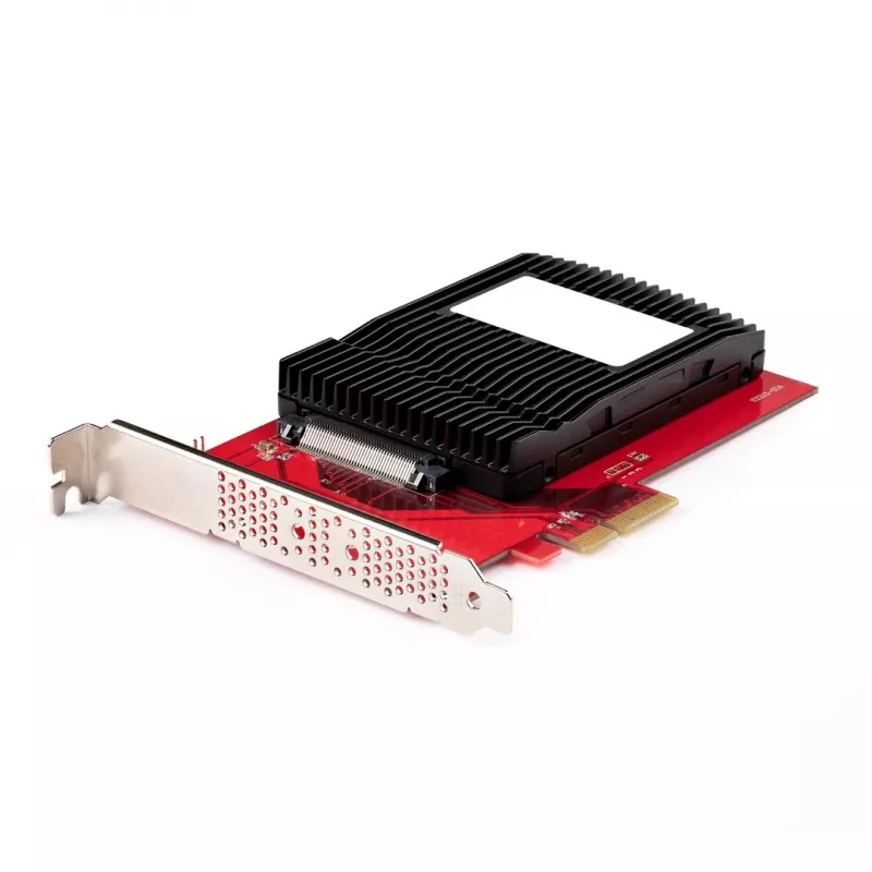 StarTech.com U.3-zu-PCIe-Adapterkarte, PCIe 4.0 x4-Adapter für 2,5-Zoll-U.3-NVMe-SSDs, SFF-TA-1001 PCI Express-Einsteckkarte für Desktops/Server, TAA-konform – betriebssystemunabhängig