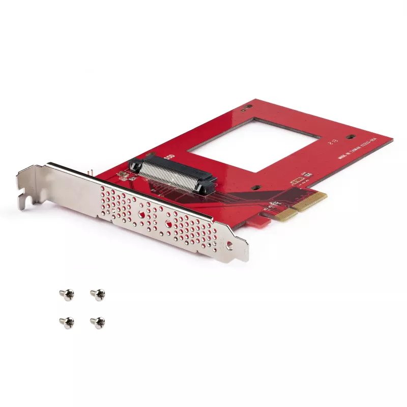 StarTech.com U.3-zu-PCIe-Adapterkarte, PCIe 4.0 x4-Adapter für 2,5-Zoll-U.3-NVMe-SSDs, SFF-TA-1001 PCI Express-Einsteckkarte für Desktops/Server, TAA-konform – betriebssystemunabhängig