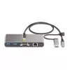 StarTech.com 2-Port USB-C Hub mit Ethernet und RS-232, angeschlossener USB-C-zu-USB-A-Dongle, 100 W PD-Durchschleifung, 2x USB-A 5 Gbit/s, Gigabit-Ethernet, RS232 Seriell (FTDI)