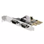 StarTech.com 2-Port PCI Express Serielle Schnittstellenkarte, Dual Port PCIe zu RS232 (DB9) Serielle Karte, 16C1050 UART, Low/Full Profile Bügel, COM Retention, Für Windows/Linux