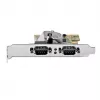StarTech.com 2-Port PCI Express Serielle Schnittstellenkarte, Dual Port PCIe zu RS232 (DB9) Serielle Karte, 16C1050 UART, Low/Full Profile Bügel, COM Retention, Für Windows/Linux