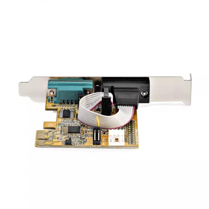 StarTech.com 2-Port PCI Express Serielle Schnittstellenkarte, Dual Port PCIe zu RS232 (DB9) Serielle Karte, 16C1050 UART, Low/Full Profile Bügel, COM Retention, Für Windows/Linux