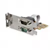 StarTech.com 2-Port PCI Express Serielle Schnittstellenkarte, Dual Port PCIe zu RS232 (DB9) Serielle Karte, 16C1050 UART, Low/Full Profile Bügel, COM Retention, Für Windows/Linux