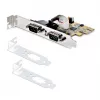 StarTech.com 2-Port PCI Express Serielle Schnittstellenkarte, Dual Port PCIe zu RS232 (DB9) Serielle Karte, 16C1050 UART, Low/Full Profile Bügel, COM Retention, Für Windows/Linux
