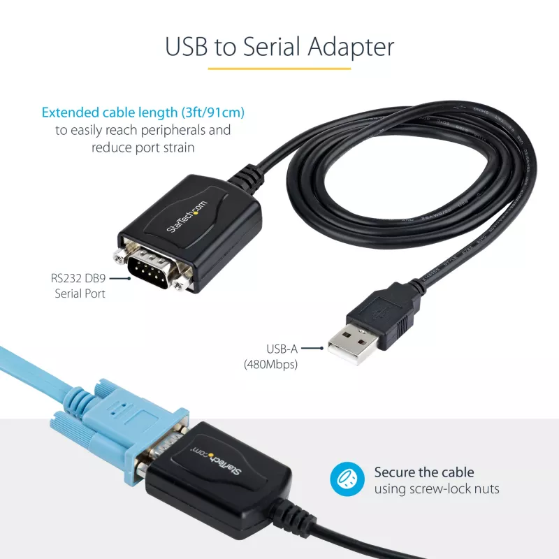 StarTech.com 2-Port PCI Express Serielle Schnittstellenkarte, Dual Port PCIe zu RS232 (DB9) Serielle Karte, 16C1050 UART, Low/Full Profile Bügel, COM Retention, Für Windows/Linux