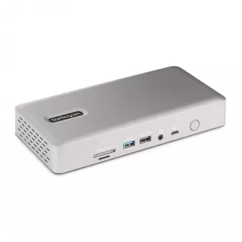 StarTech.com Universelle USB4 & Thunderbolt 4 Dockingstation, Quad-Display unter Windows, Dual-Display am MacBook, HDMI DP Dock mit 98W Laptop-Ladefunktion