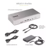 StarTech.com Universelle USB4 & Thunderbolt 4 Dockingstation, Quad-Display unter Windows, Dual-Display am MacBook, HDMI DP Dock mit 98W Laptop-Ladefunktion