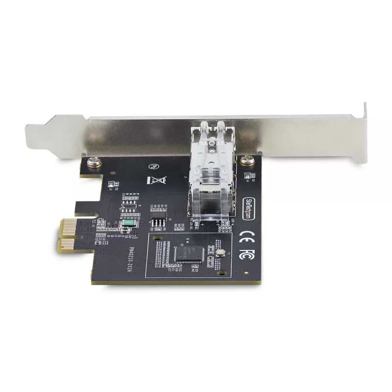 StarTech.com 1-Port GbE SFP-Netzwerkkarte, PCIe 2.1 x1, Intel I210-IS, 1GbE-Steuergerät, 1000BASE Kupfer/Glasfaser, Single-Port Gigabit Ethernet NIC, Desktop-/Server-Rückwände – kompatibel mit Windows und Linux
