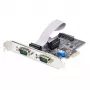 StarTech.com 2-Port Serielle PCIe-Karte, Dual-Port PCI Express auf RS232/RS422/RS485 (DB9) Serielle Karte, Low-Profile-Halterungen enthalten, 16C1050 UART, Windows/Linux, TAA-konform – ESD-Schutz Level 4