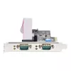 StarTech.com 2-Port Serielle PCIe-Karte, Dual-Port PCI Express auf RS232/RS422/RS485 (DB9) Serielle Karte, Low-Profile-Halterungen enthalten, 16C1050 UART, Windows/Linux, TAA-konform – ESD-Schutz Level 4