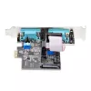 StarTech.com 2-Port Serielle PCIe-Karte, Dual-Port PCI Express auf RS232/RS422/RS485 (DB9) Serielle Karte, Low-Profile-Halterungen enthalten, 16C1050 UART, Windows/Linux, TAA-konform – ESD-Schutz Level 4