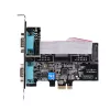StarTech.com 2-Port Serielle PCIe-Karte, Dual-Port PCI Express auf RS232/RS422/RS485 (DB9) Serielle Karte, Low-Profile-Halterungen enthalten, 16C1050 UART, Windows/Linux, TAA-konform – ESD-Schutz Level 4