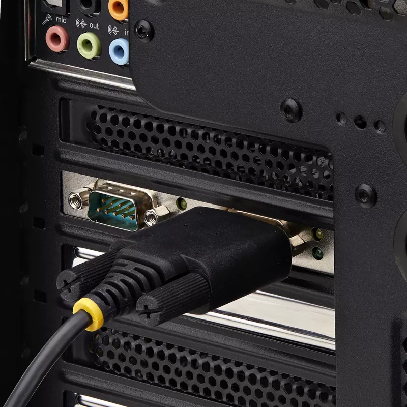 StarTech.com 2-Port Serielle PCIe-Karte, Dual-Port PCI Express auf RS232/RS422/RS485 (DB9) Serielle Karte, Low-Profile-Halterungen enthalten, 16C1050 UART, Windows/Linux, TAA-konform – ESD-Schutz Level 4