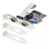StarTech.com 2-Port Serielle PCIe-Karte, Dual-Port PCI Express auf RS232/RS422/RS485 (DB9) Serielle Karte, Low-Profile-Halterungen enthalten, 16C1050 UART, Windows/Linux, TAA-konform – ESD-Schutz Level 4
