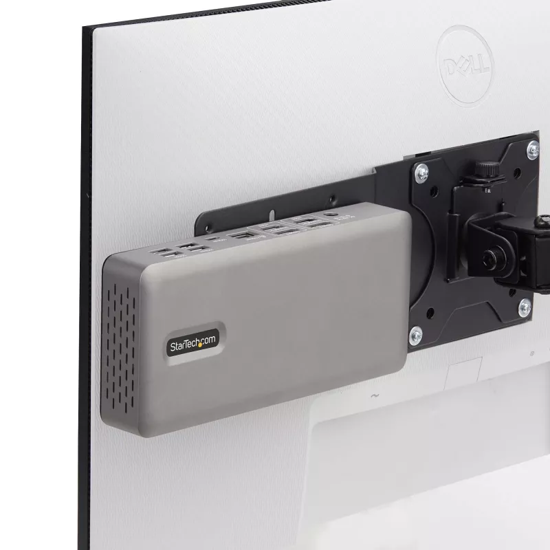 StarTech.com VESA-Montagehalterung für NUC/Thin Clients oder Laptop-Dockingstationen, VESA 75x75/100x100 kompatible Erweiterungsplatte für Mini-PC