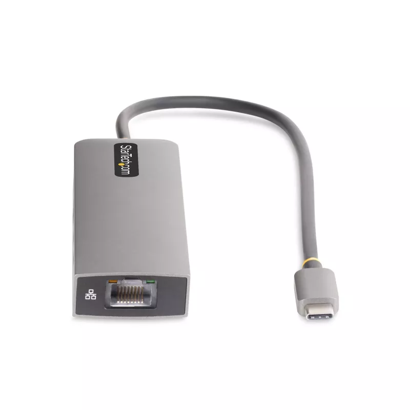 StarTech.com 3-Port USB-C Hub mit 2,5 Gbit/s Ethernet und 100 W Power Delivery Pass-Through, USB 3.2 10 Gbit/s, 2x USB-A/1x USB-C, tragbarer USB Typ-C Adapter Hub