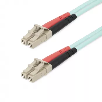 StarTech.com 25 m (82 Fuß) LC/UPC zu LC/UPC OM4 Multimode-LWL-Kabel, 50/125 µm LOMMF/VCSEL Zipcord-Faser, 100G, geringe Einfügedämpfung – LSZH LWL-Jumperkabel