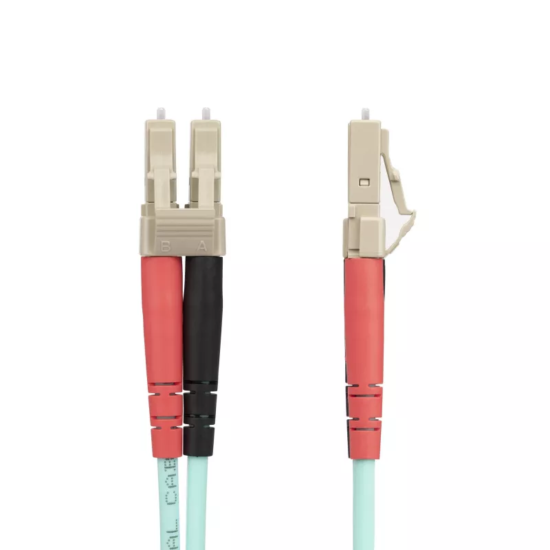 StarTech.com 25 m (82 Fuß) LC/UPC zu LC/UPC OM4 Multimode-LWL-Kabel, 50/125 µm LOMMF/VCSEL Zipcord-Faser, 100G, geringe Einfügedämpfung – LSZH LWL-Jumperkabel