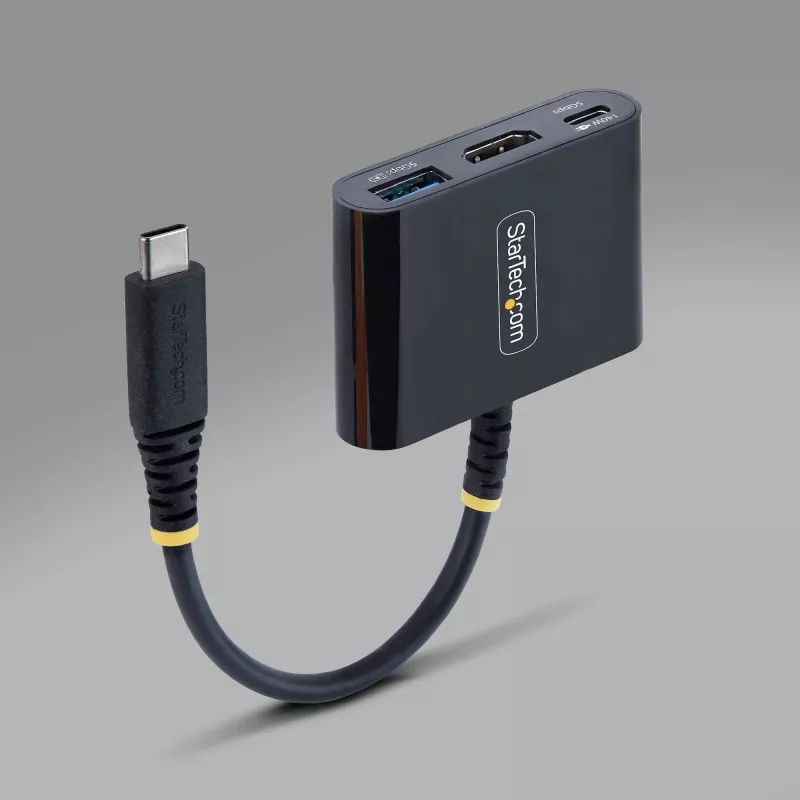 StarTech.com USB-C-auf-HDMI-Multiport-Adapter mit 140-W-PD-Ladung, 4K-60-Hz-HDMI, USB-5-Gbit/s-Hub, Mini-Dock für MacBook / Dell / Thinkpad / HP / iPad / Tablets
