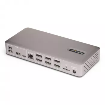 StarTech.com Triple-Monitor USB4 Dockingstation, 4K 60Hz HDMI oder DisplayPort, 100W Laptop-Ladung, 2,5GbE, USB-C Multi-Monitor Dock, treiberlos
