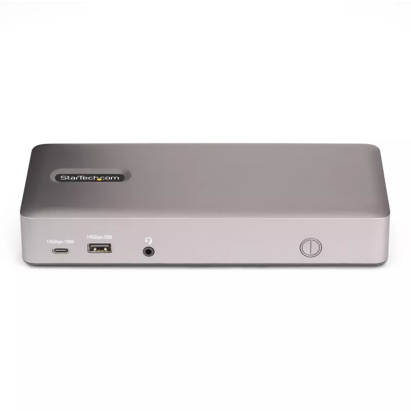 StarTech.com Triple-Monitor USB4 Dockingstation, 4K 60Hz HDMI oder DisplayPort, 100W Laptop-Ladung, 2,5GbE, USB-C Multi-Monitor Dock, treiberlos