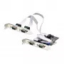 StarTech.com 4-Port Serielle PCIe-Karte, Quad-Port PCI Express auf RS232/RS422/RS485 (DB9) Serielle Karte, Low-Profile-Halterung inkl., 16C1050 UART, Windows/Linux, TAA-konform – ESD-Schutz Level 4