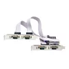 StarTech.com 4-Port Serielle PCIe-Karte, Quad-Port PCI Express auf RS232/RS422/RS485 (DB9) Serielle Karte, Low-Profile-Halterung inkl., 16C1050 UART, Windows/Linux, TAA-konform – ESD-Schutz Level 4