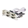 StarTech.com 4-Port Serielle PCIe-Karte, Quad-Port PCI Express auf RS232/RS422/RS485 (DB9) Serielle Karte, Low-Profile-Halterung inkl., 16C1050 UART, Windows/Linux, TAA-konform – ESD-Schutz Level 4