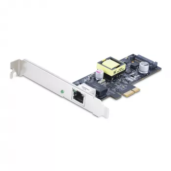 StarTech.com 1-Port 2.5Gbps NBASE-T PoE Netzwerkkarte, Intel I225-V, 802.3af/at PoE+ Multi-Gigabit NIC, PCI Express Server LAN Karte, SATA Powered Desktop Ethernet Schnittstelle – Unterstützt Windows, Linux