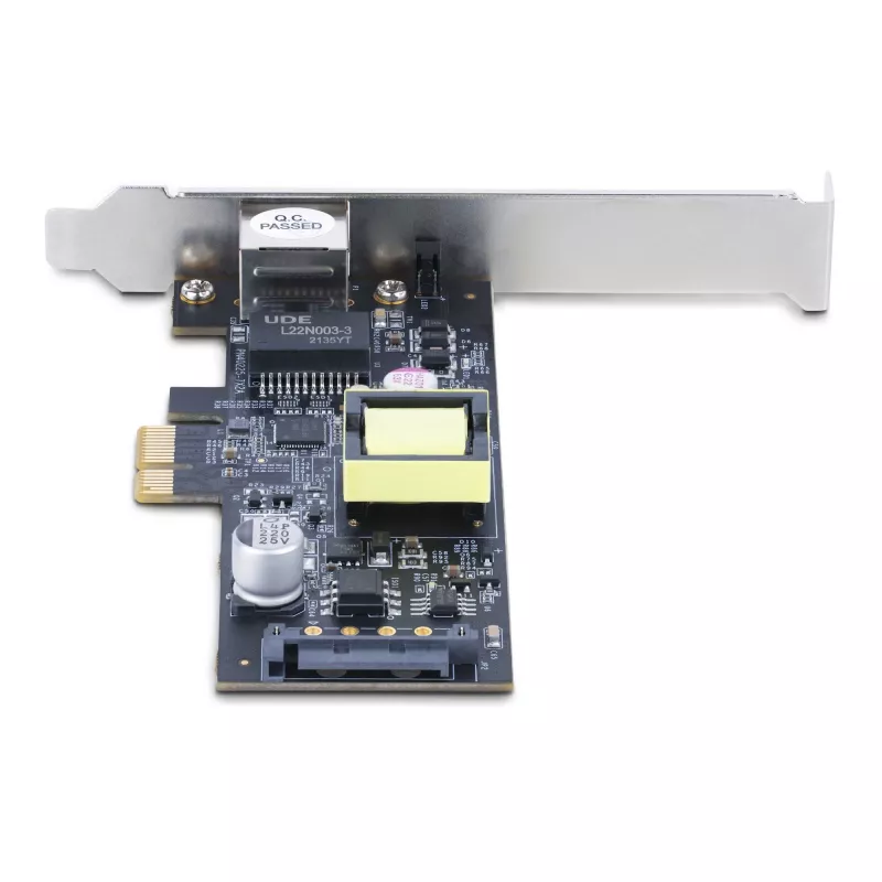 StarTech.com 1-Port 2.5Gbps NBASE-T PoE Netzwerkkarte, Intel I225-V, 802.3af/at PoE+ Multi-Gigabit NIC, PCI Express Server LAN Karte, SATA Powered Desktop Ethernet Schnittstelle – Unterstützt Windows, Linux