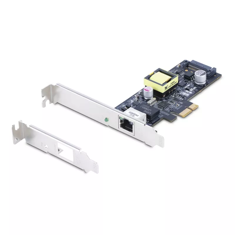 StarTech.com 1-Port 2.5Gbps NBASE-T PoE Netzwerkkarte, Intel I225-V, 802.3af/at PoE+ Multi-Gigabit NIC, PCI Express Server LAN Karte, SATA Powered Desktop Ethernet Schnittstelle – Unterstützt Windows, Linux