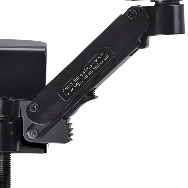StarTech.com Verstellbare Armlehne für Büroschreibtisch, ergonomische Arm-/Ellbogenstütze, 360-Grad-Drehung, Klemmmontage/kein Bohren, Schwarz