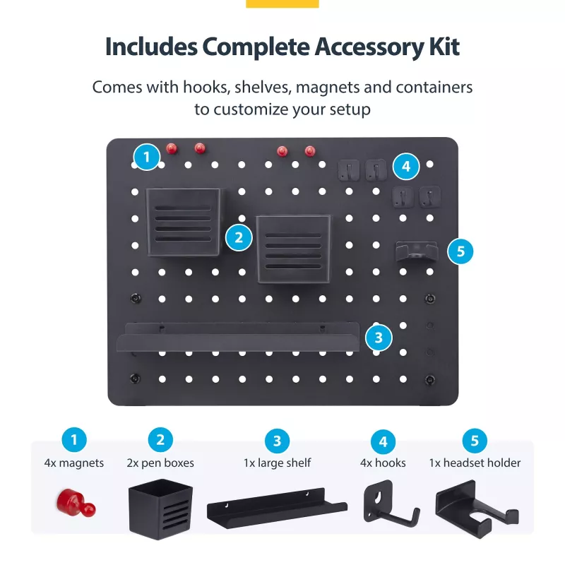 StarTech.com 1612B-DESK-PEGBOARD Schreibtisch-Organizer-Set 1 Stk.