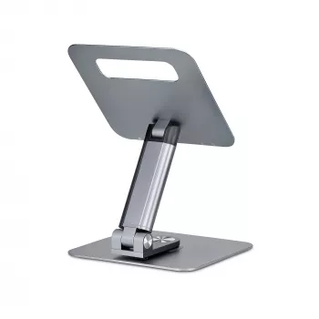 StarTech.com Teleskop-Laptopständer, 360°-Schwenkbasis, drehbarer Computer-Riser für den Schreibtisch, höhen- und neigungsverstellbar, max. 5 kg, Aluminium-Ausführung, tragbares Design