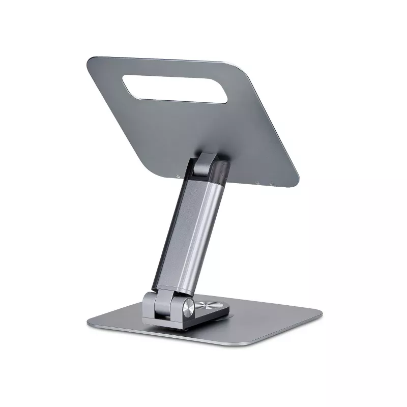 StarTech.com Teleskop-Laptopständer, 360°-Schwenkbasis, drehbarer Computer-Riser für den Schreibtisch, höhen- und neigungsverstellbar, max. 5 kg, Aluminium-Ausführung, tragbares Design