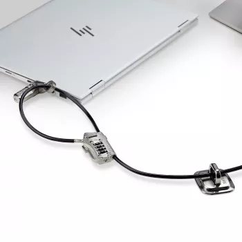 StarTech.com Laptop/Desktop & Peripheral Lock Kit, Diebstahlschutz-Sicherheitsschloss, K-Slot, 9,8 Fuß (3 m) Stahlkabel, 3 Geräte, benutzerdefinierbarer 4-stelliger Code – TAA