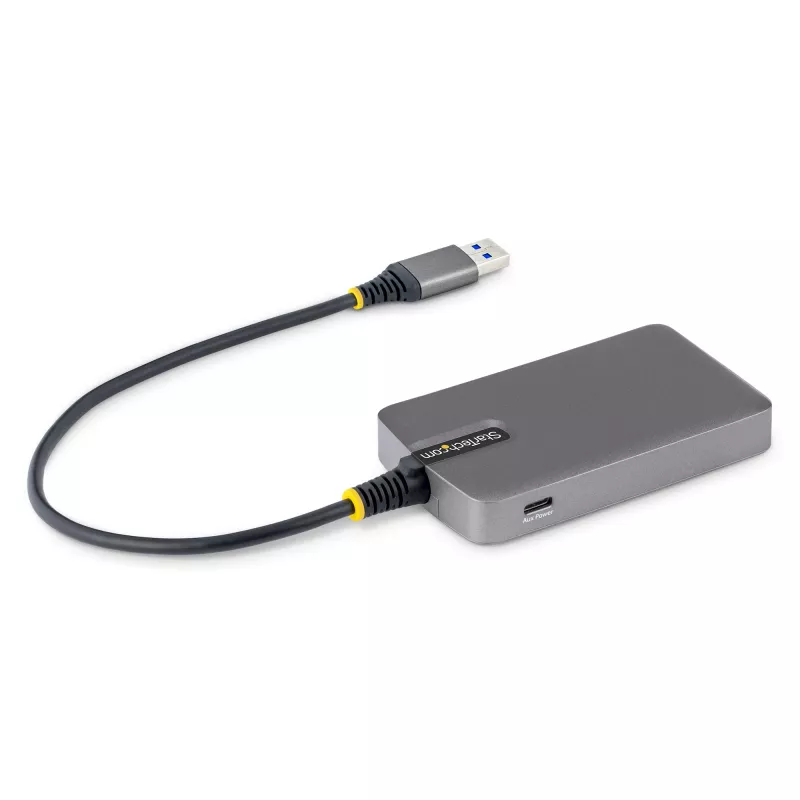 StarTech.com 4-Port USB-A-Hub, 5 Gbit/s, busgespeist, USB-A auf 4x USB-A-Hub mit USB-C-Hilfsstromeingang, 30 cm Hostkabel, tragbarer Desktop-/Laptop-USB-Hub