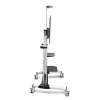 StarTech.com Rollbarer TV-Wagen/Stand auf Rädern für 60-100-Zoll-Flachbildschirme bis 100 kg, Höhenverstellung per Handkurbel, mobile/tragbare Trolley-Halterung