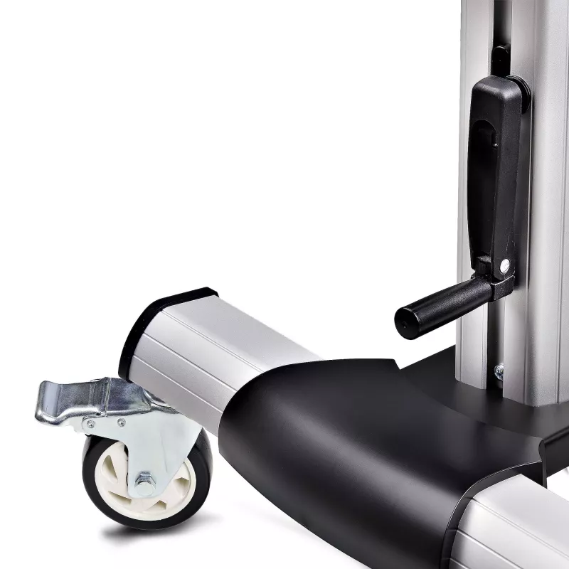 StarTech.com Rollbarer TV-Wagen/Stand auf Rädern für 60-100-Zoll-Flachbildschirme bis 100 kg, Höhenverstellung per Handkurbel, mobile/tragbare Trolley-Halterung