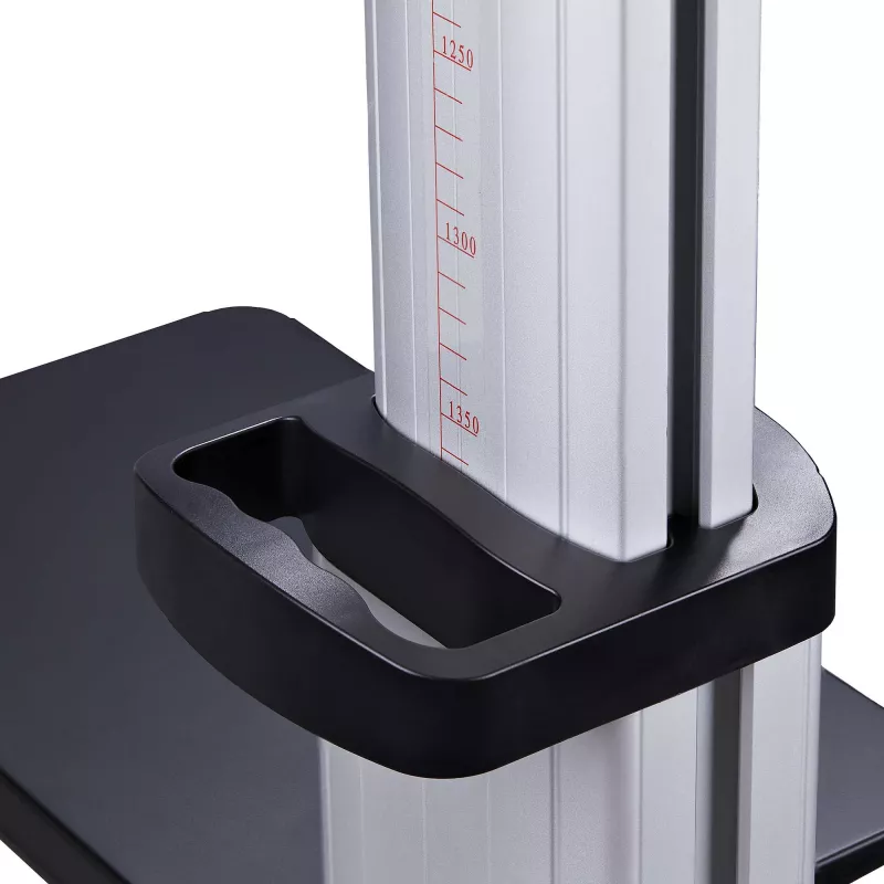 StarTech.com Rollbarer TV-Wagen/Stand auf Rädern für 60-100-Zoll-Flachbildschirme bis 100 kg, Höhenverstellung per Handkurbel, mobile/tragbare Trolley-Halterung