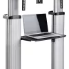 StarTech.com Rollbarer TV-Wagen/Stand auf Rädern für 60-100-Zoll-Flachbildschirme bis 100 kg, Höhenverstellung per Handkurbel, mobile/tragbare Trolley-Halterung
