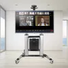 StarTech.com Rollbarer TV-Wagen/Stand auf Rädern für 60-100-Zoll-Flachbildschirme bis 100 kg, Höhenverstellung per Handkurbel, mobile/tragbare Trolley-Halterung