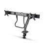 StarTech.com Schreibtischhalterung Dual-Monitorarm mit Querstange, bis zu 27-Zoll-Displays, VESA 75x75/100x100, max. 33 lb/15 kg, C-Klemme, voll beweglich, mechanische Feder, TAA