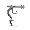 StarTech.com Schreibtischhalterung Dual-Monitorarm mit Querstange, bis zu 27-Zoll-Displays, VESA 75x75/100x100, max. 33 lb/15 kg, C-Klemme, voll beweglich, mechanische Feder, TAA