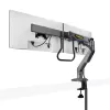 StarTech.com Schreibtischhalterung Dual-Monitorarm mit Querstange, bis zu 27-Zoll-Displays, VESA 75x75/100x100, max. 33 lb/15 kg, C-Klemme, voll beweglich, mechanische Feder, TAA