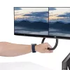 StarTech.com Schreibtischhalterung Dual-Monitorarm mit Querstange, bis zu 27-Zoll-Displays, VESA 75x75/100x100, max. 33 lb/15 kg, C-Klemme, voll beweglich, mechanische Feder, TAA