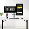 StarTech.com Schreibtischhalterung Dual-Monitorarm mit Querstange, bis zu 27-Zoll-Displays, VESA 75x75/100x100, max. 33 lb/15 kg, C-Klemme, voll beweglich, mechanische Feder, TAA