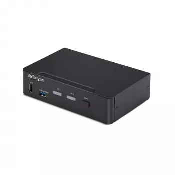 StarTech.com 2-Port DisplayPort KVM-Switch, 4K 60Hz, DP 1.2, EDID-Verwaltung, 2-Port USB 3.0 Hub, 4x USB HID-Ports, TAA-konform